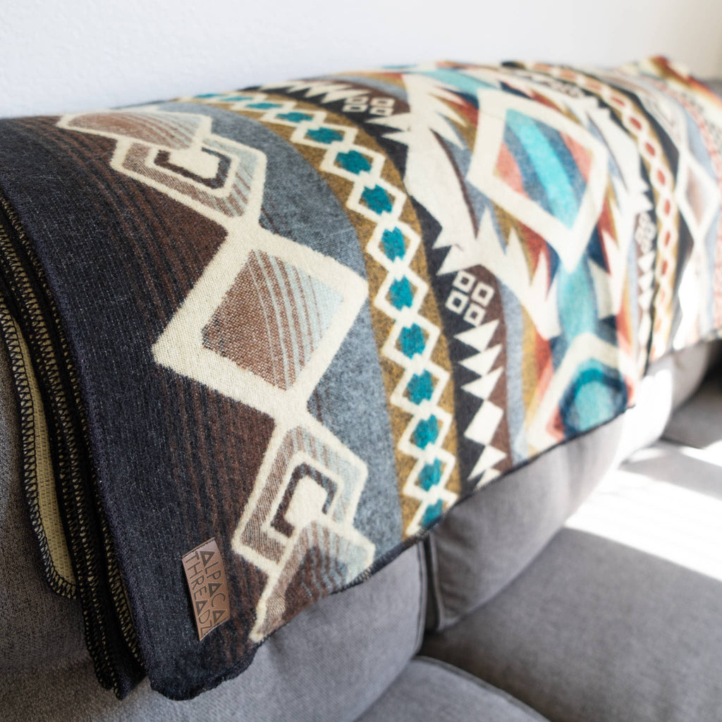 Inca Trail Alpaca Blanket