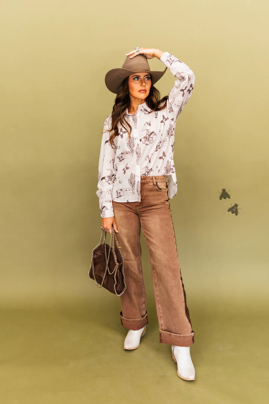 Out of Line Mocha Stripe Jeans