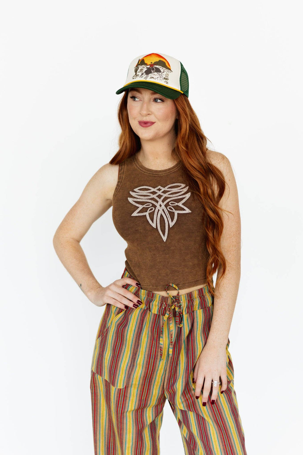 Armadillo Cowboy Trucker Hat – Green