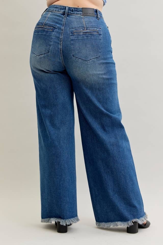 Plus - Judy Blue High Waist Column Straight Jeans