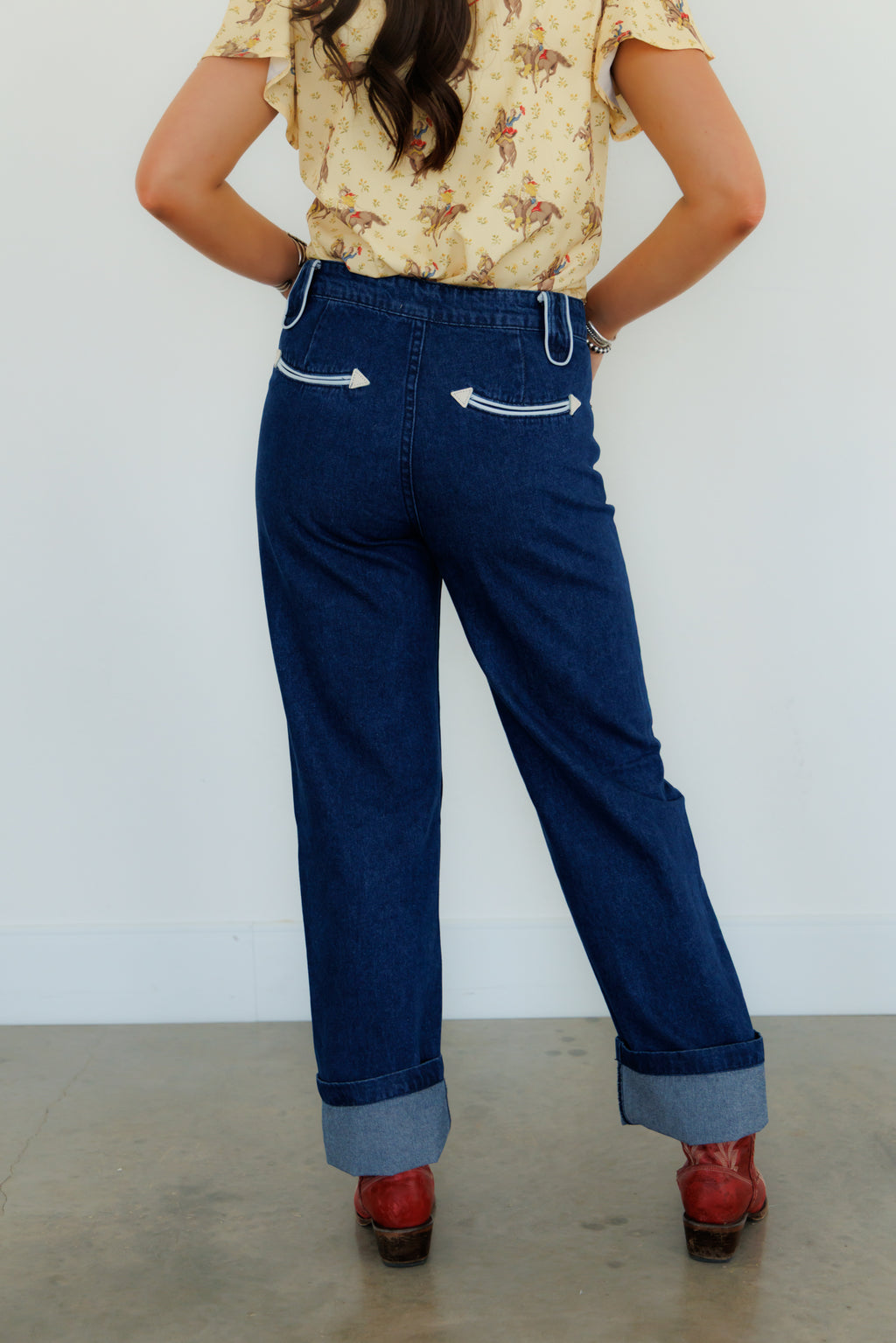 The Howdy Hanny Denim Smiley Pants